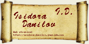 Isidora Danilov vizit kartica